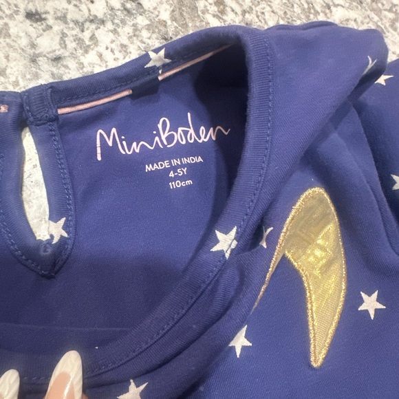 Blue Kids Dress with Star and Bunny Design - Picture 2 of 2